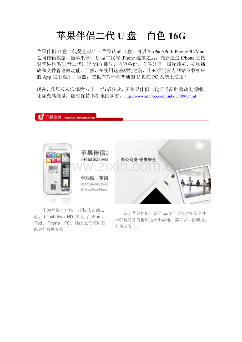 苹果伴侣二代U盘白色16G.doc_第1页