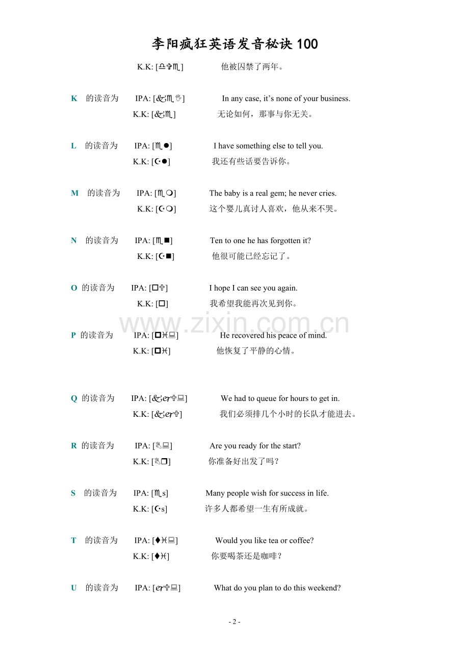 李阳疯狂英语发音秘诀100.doc_第2页