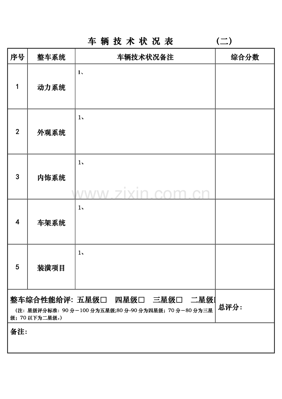 二手车鉴定评估表格.doc_第2页