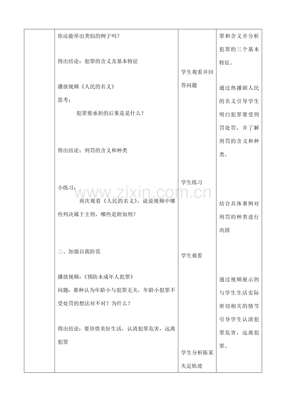 八年级道德与法治上册 第二单元 遵守社会规则 第五课 做守法的公民 第2框《预防犯罪》教案 新人教版-新人教版初中八年级上册政治教案.doc_第2页