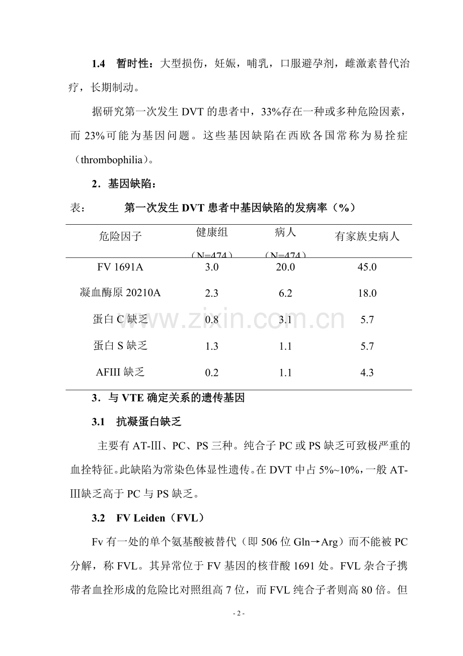 静脉血拴的诊断和治疗进展.doc_第2页