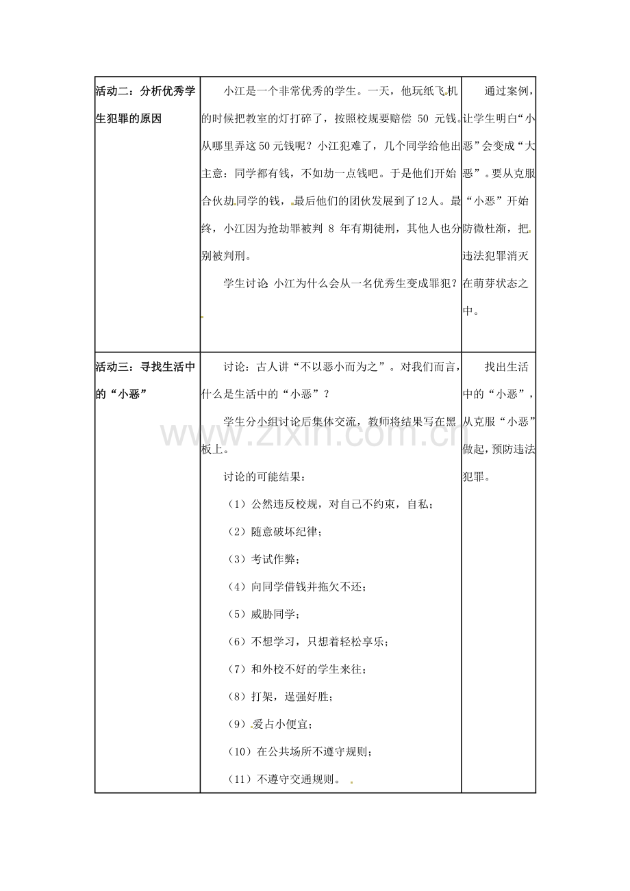 四川省宜宾县复龙初级中学八年级政治上册 第九课 一步之遥教案 教科版.doc_第2页