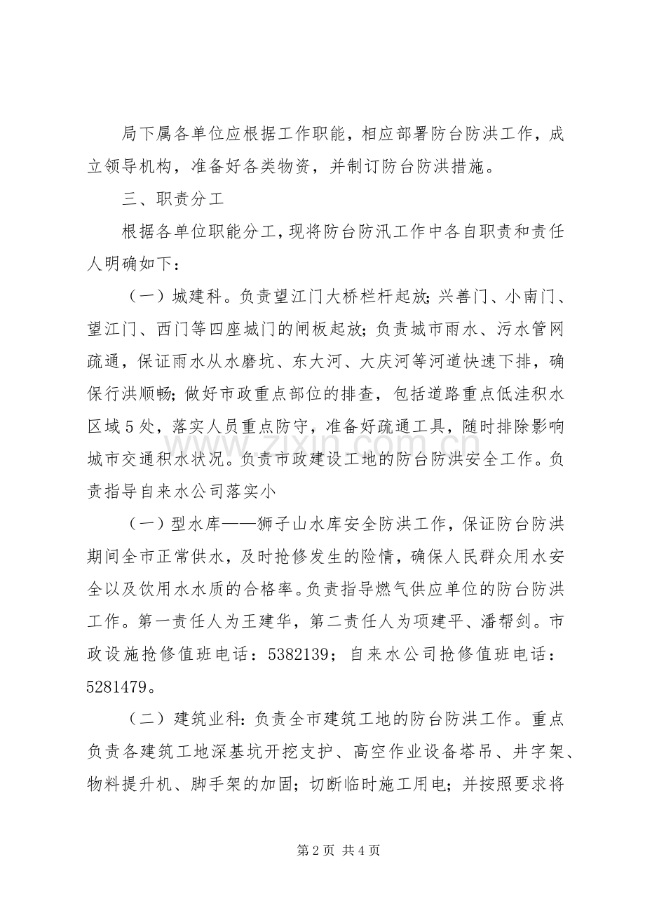 市建设规划局城市防台防汛应急预案 .docx_第2页