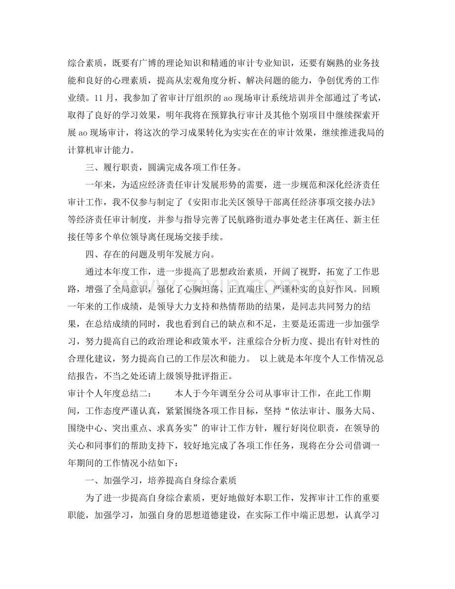 审计个人年度总结 .docx_第2页