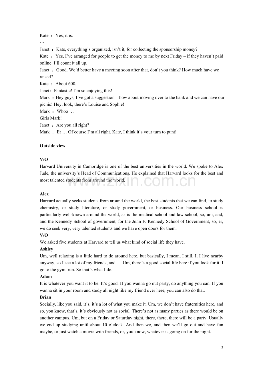 新标准大学英语视听说教程(听力材料文本及答案).doc_第2页