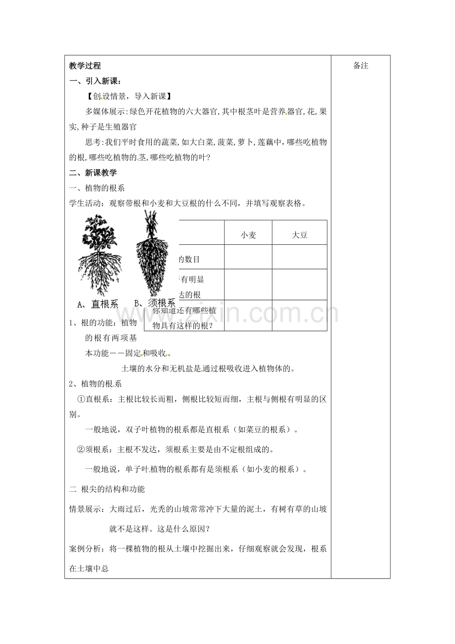 八年级科学上册 6.1 绿色植物的营养器官教案(一) 华东师大版.doc_第2页