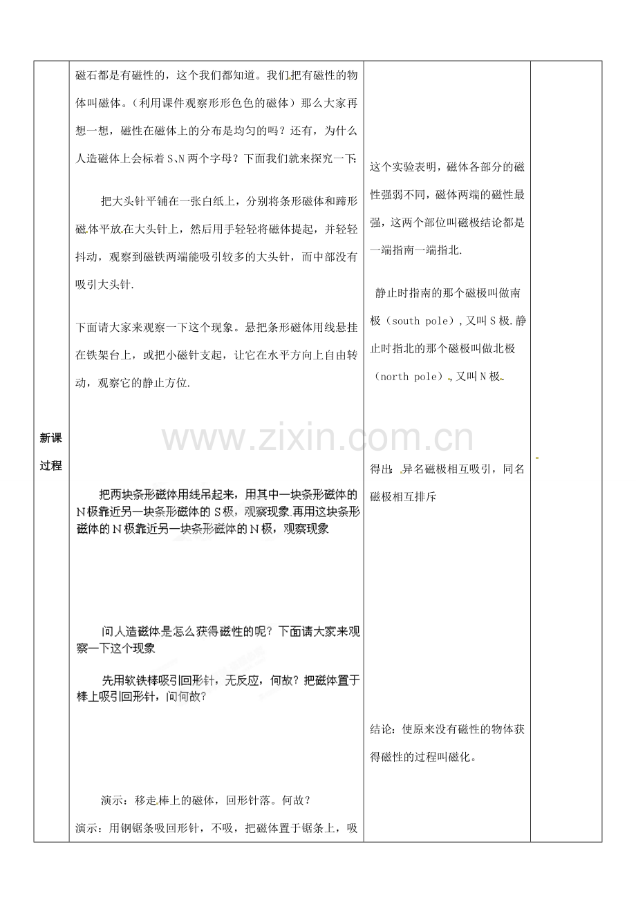 山东省邹平县实验中学八年级物理下册 9.1《磁现象》教案 新人教版.doc_第2页