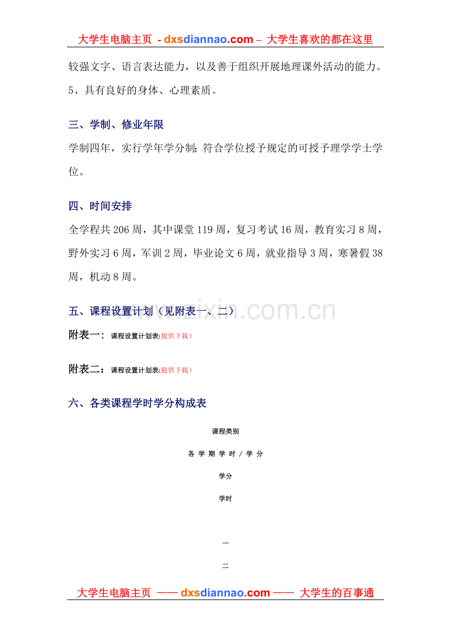 地理科学专业(本科)教学计划.doc_第2页