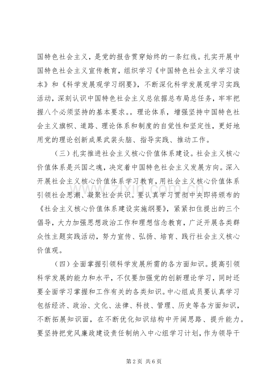 【XX年乡镇中心组学习计划范文】.docx_第2页