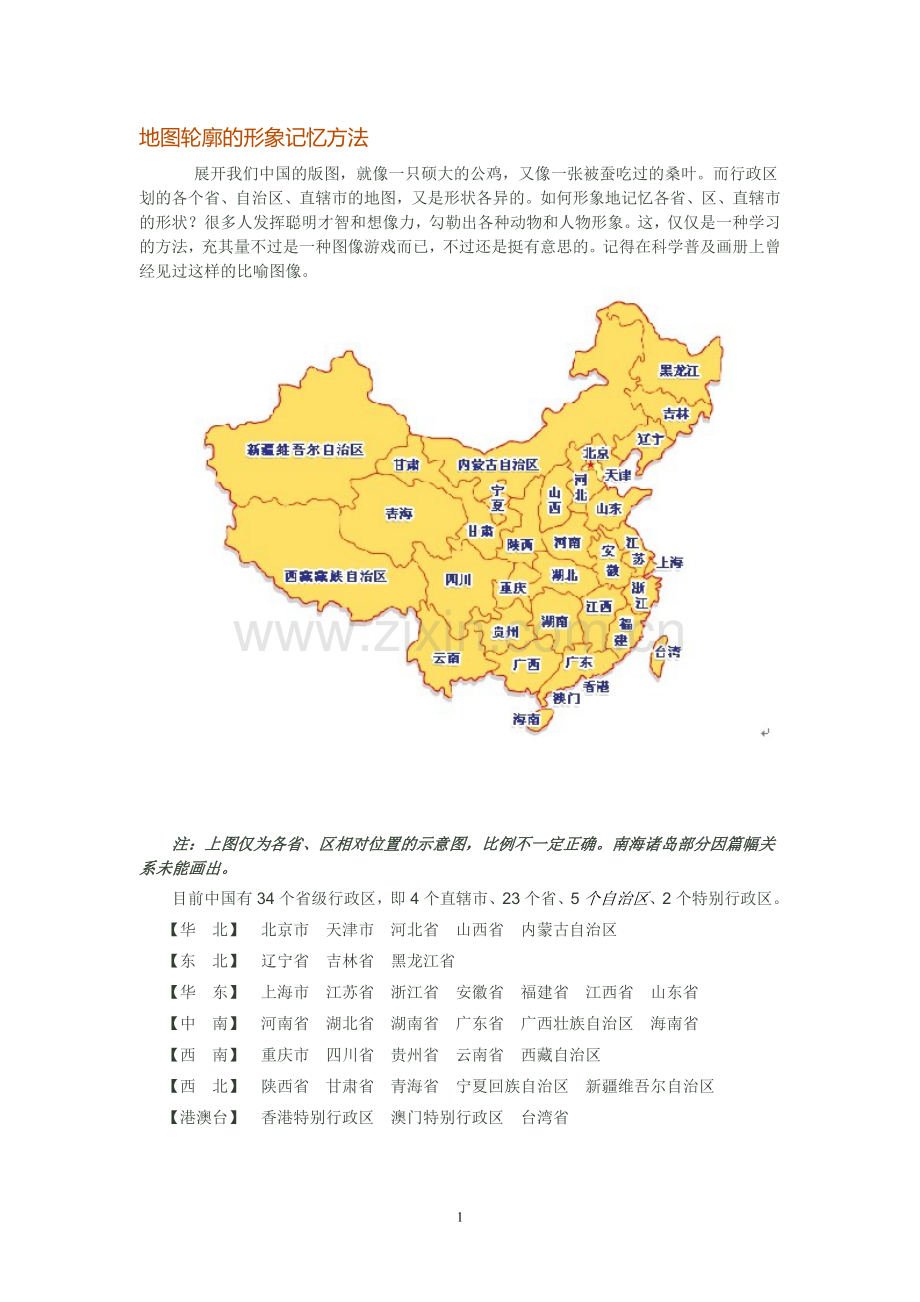 地图轮廓的形象记忆方法.doc_第1页