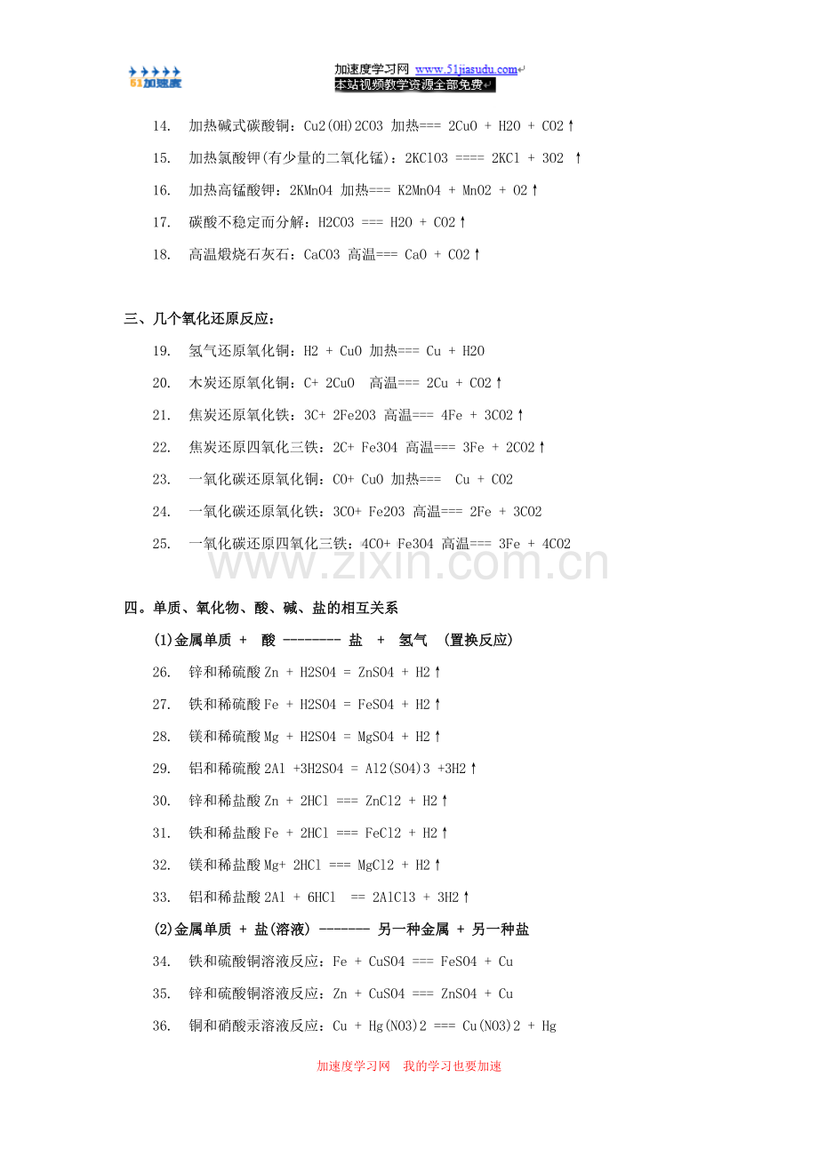 九年级化学《部分化学方程式》总结.doc_第2页
