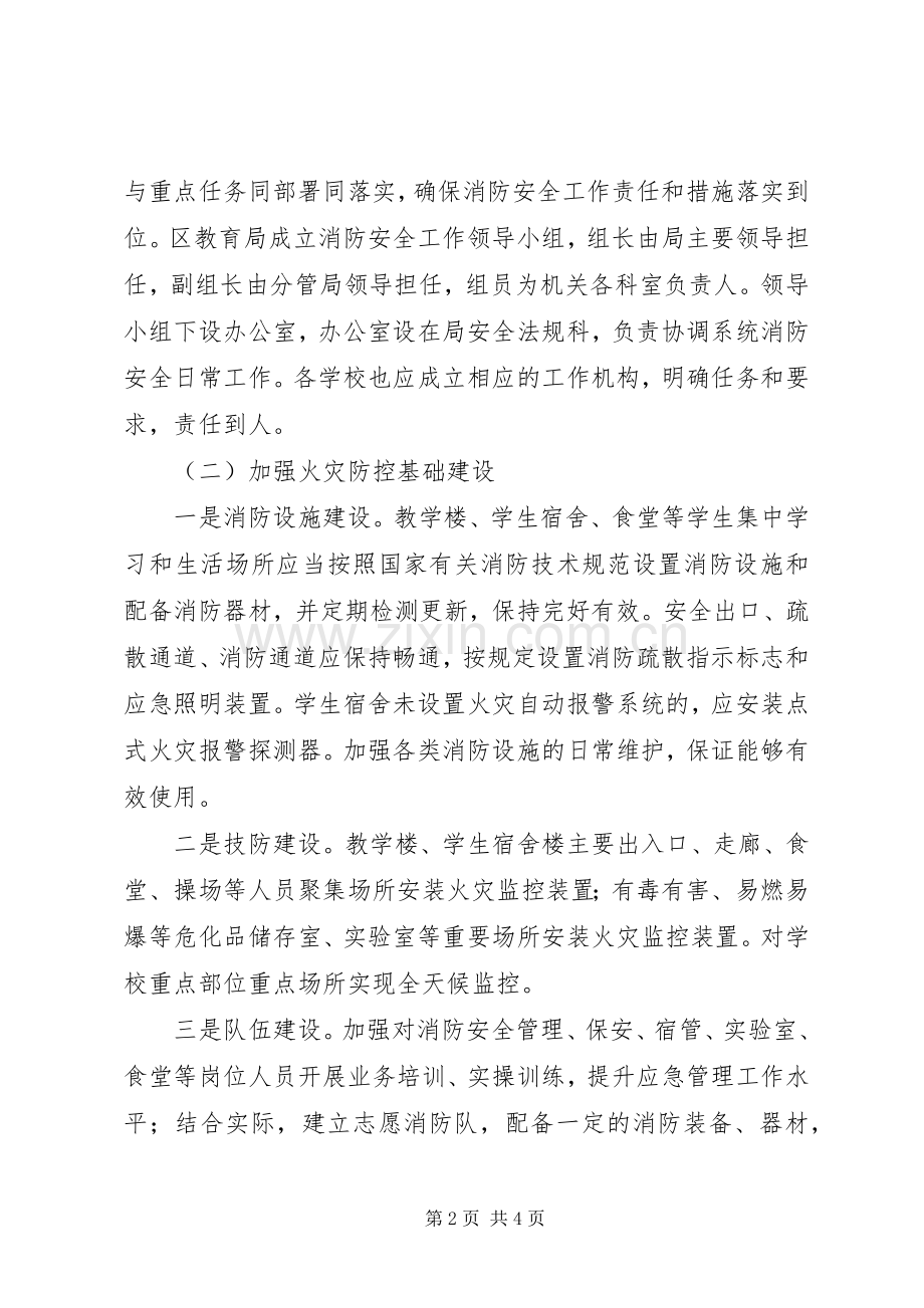 XX年教育系统消防安全工作计划范文.docx_第2页