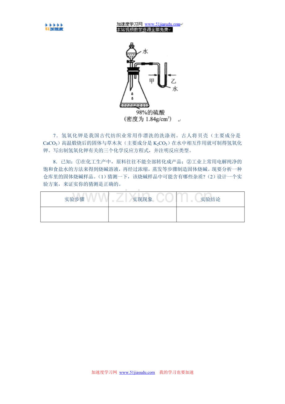 《酸碱盐》的化学性质练习.doc_第2页
