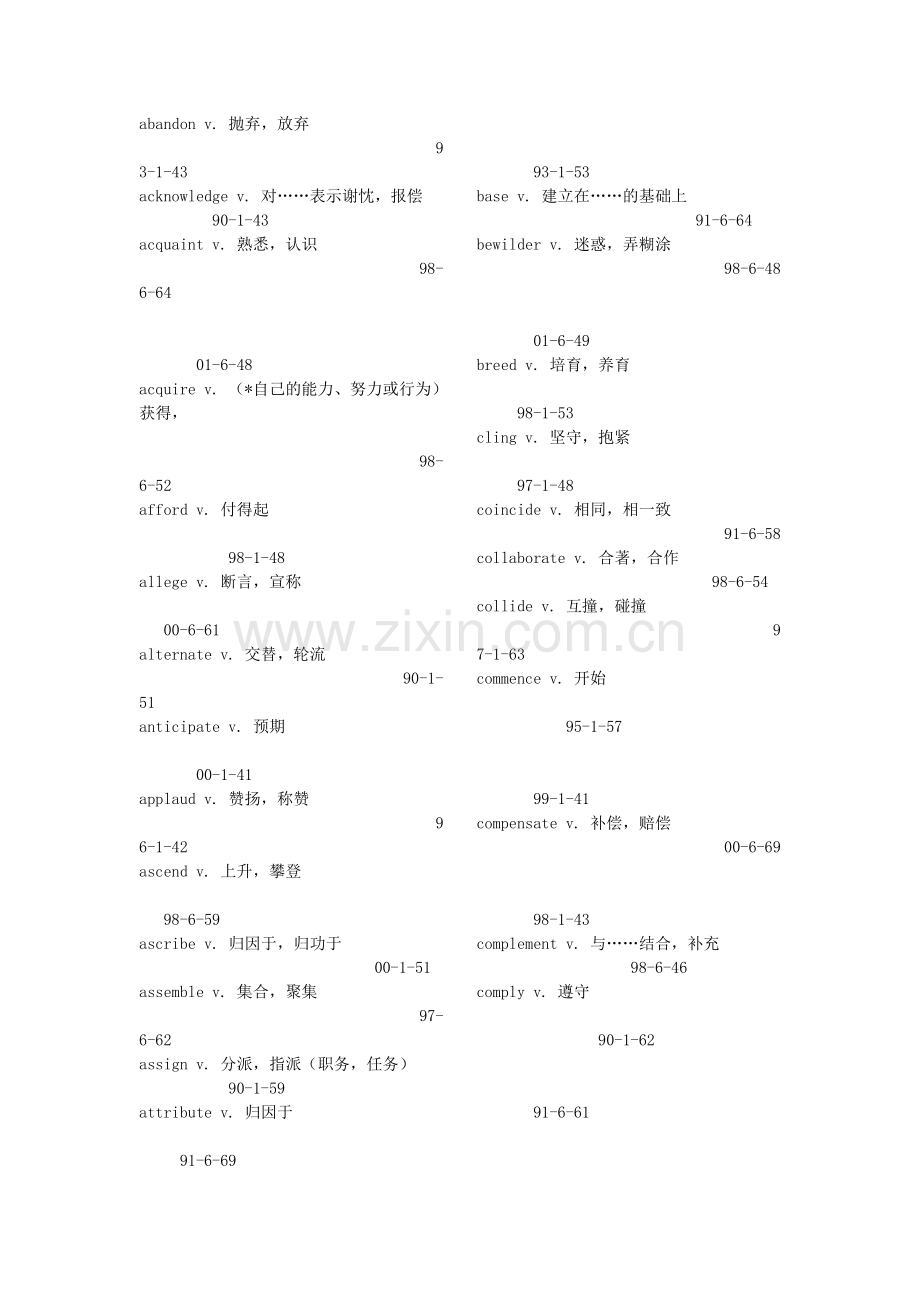六级词汇总结历年常考.doc_第2页