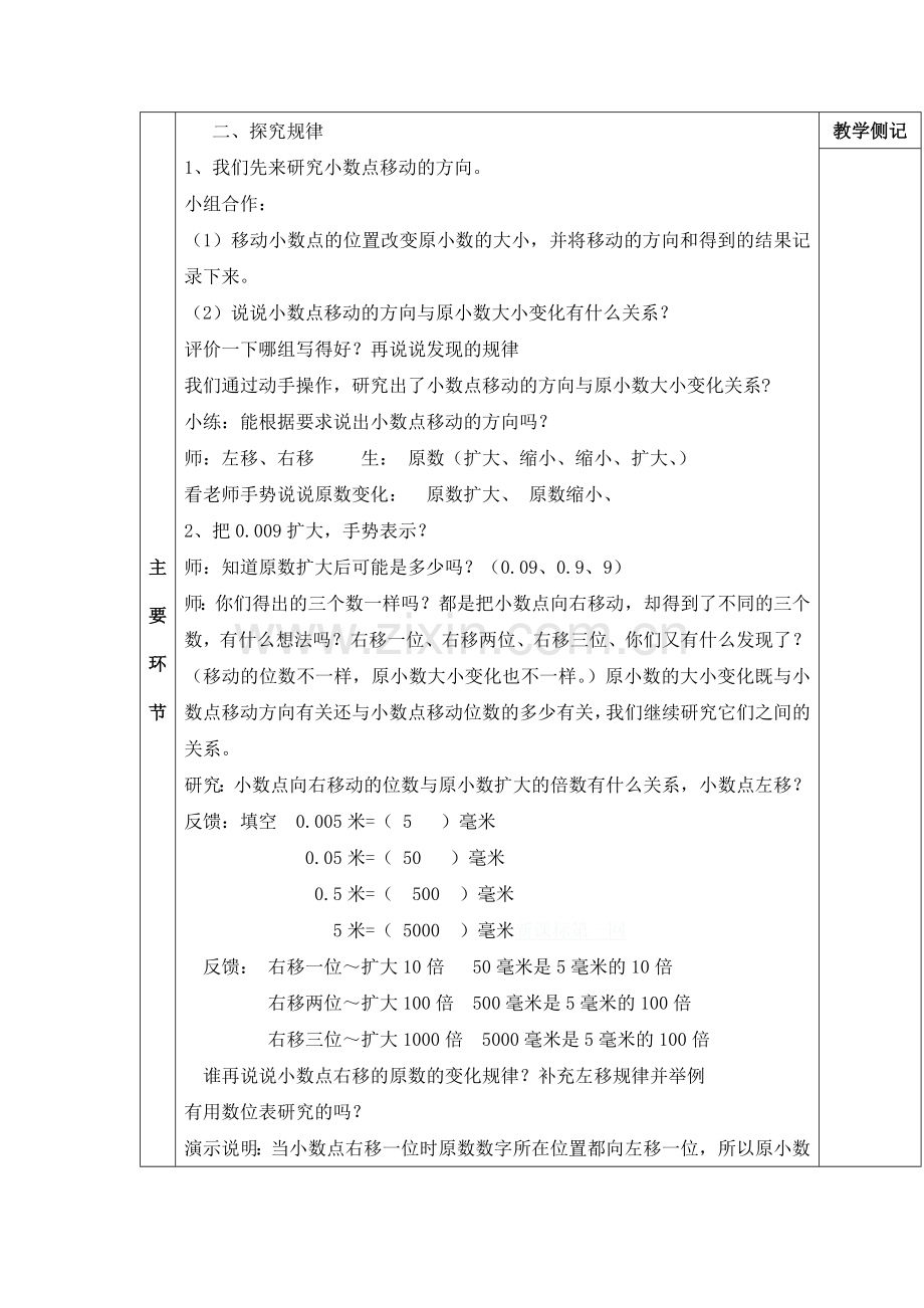 小学数学2011版本小学四年级小数点移动.docx_第2页
