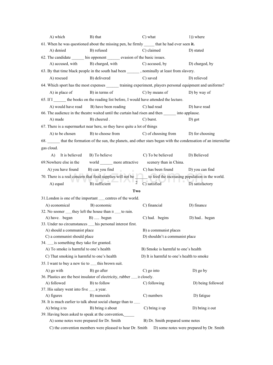 词汇与结构专项练习.doc_第2页