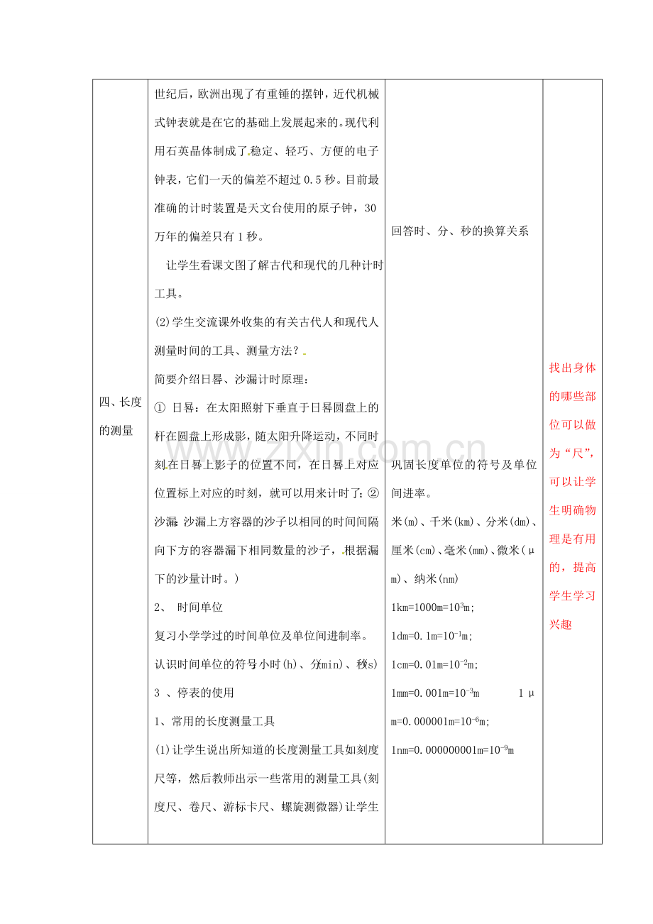八年级物理上册 长度时间及其测量教案 鲁教版五四制-鲁教版五四制初中八年级上册物理教案.doc_第2页