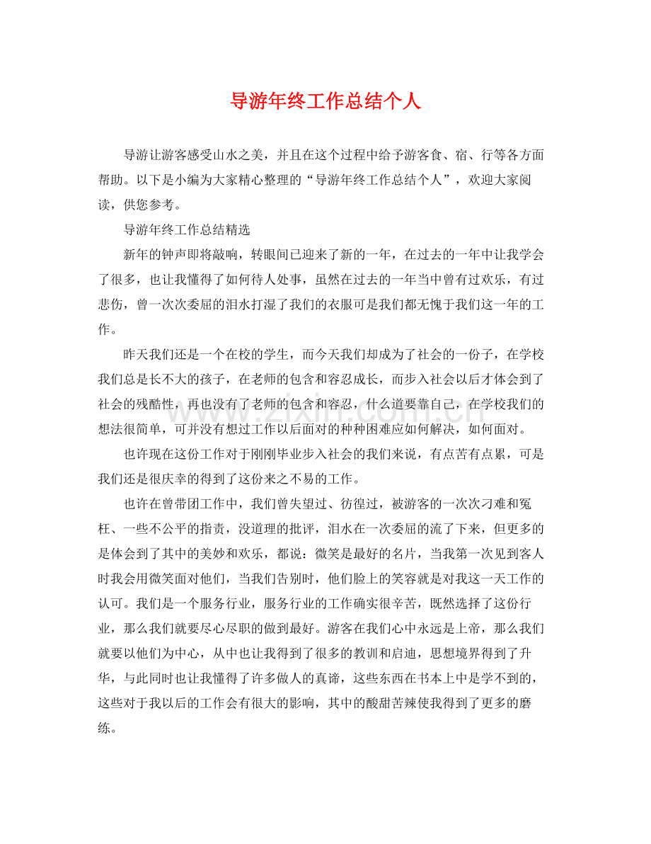 导游年终工作总结个人 .docx_第1页