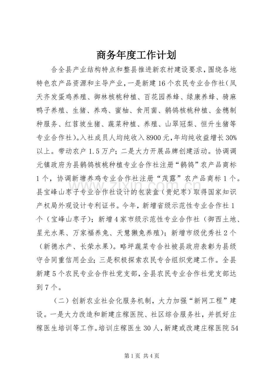 商务年度工作计划.docx_第1页