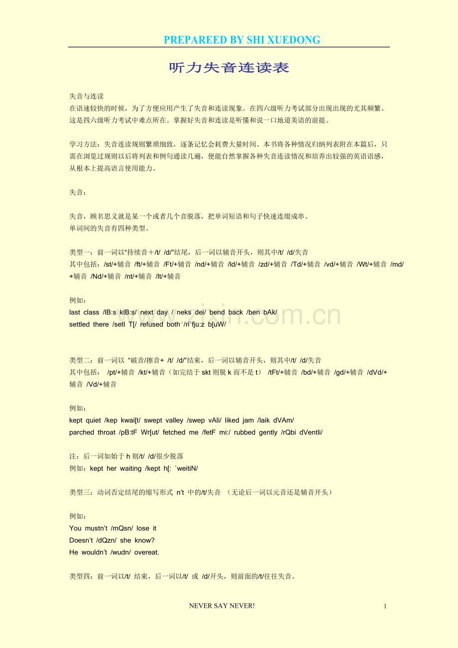 听力失音连读表.doc_第1页