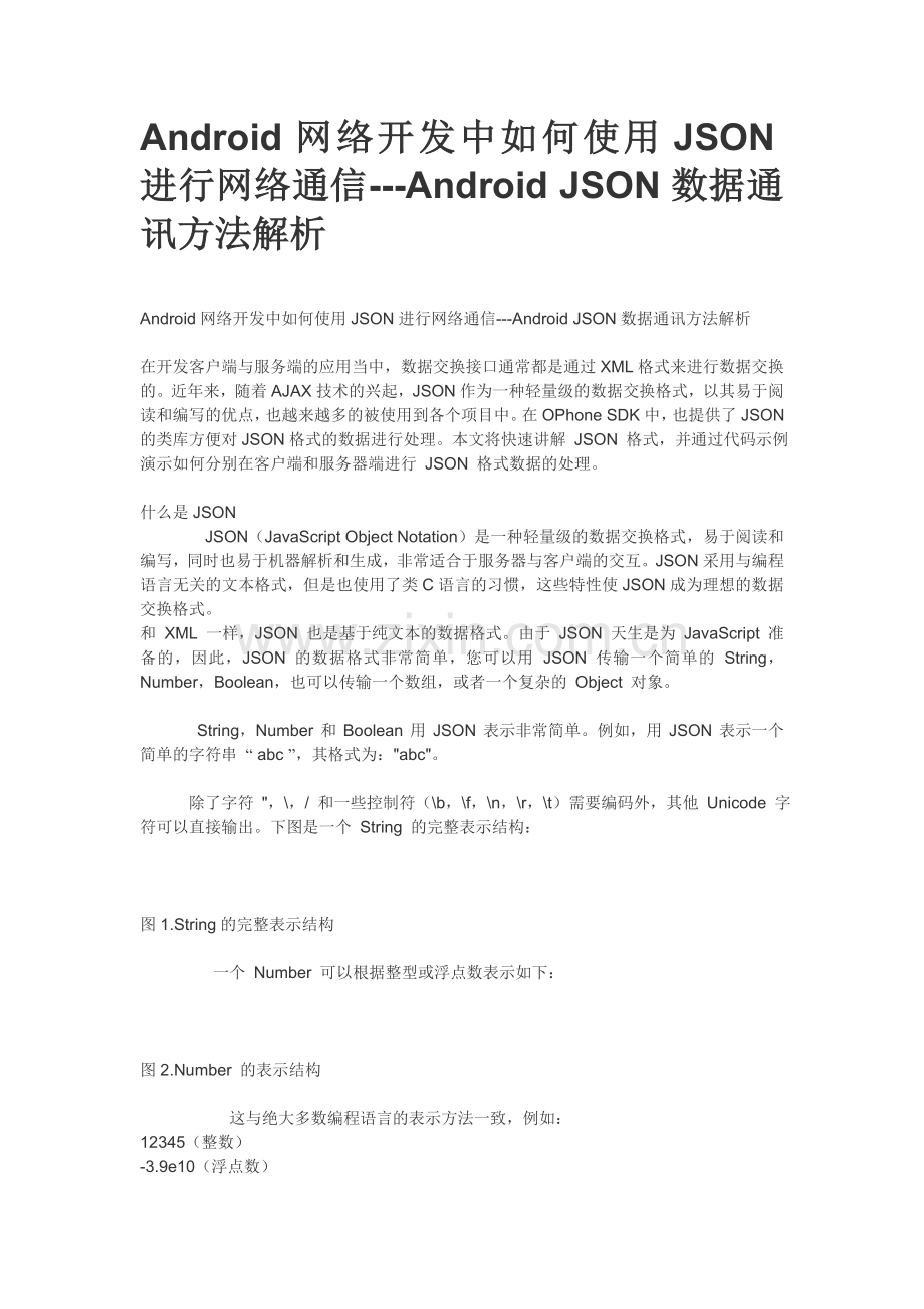 Android网络开发中如何使用JSON进行网络通信---方法解析.doc_第1页