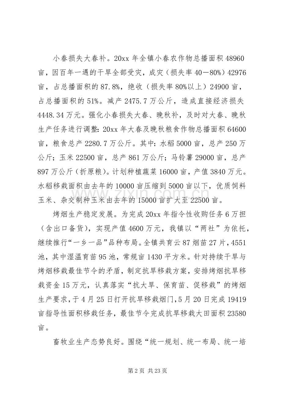 乡镇上半年工作总结及下半年计划.docx_第2页