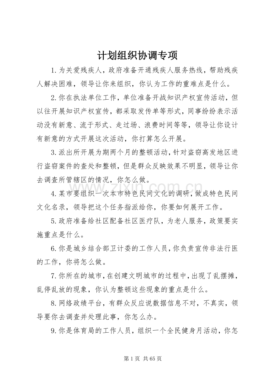 计划组织协调专项.docx_第1页