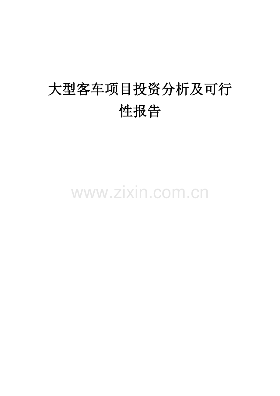 大型客车项目投资分析及可行性报告.docx_第1页