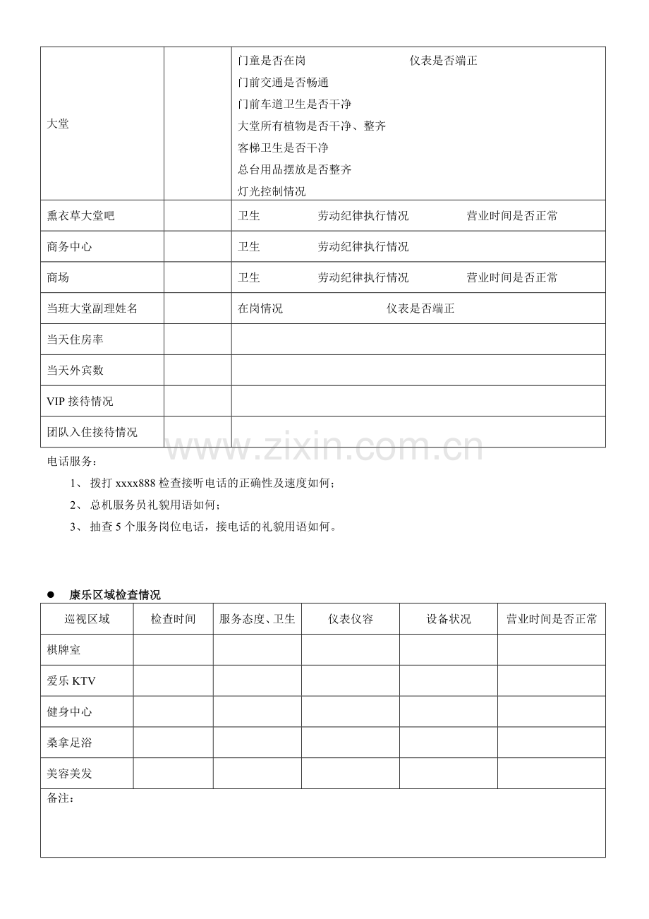 酒店值班经理检查表.doc_第2页