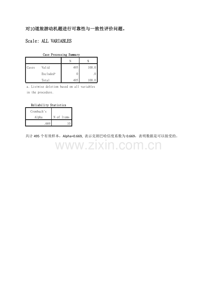 旅游动机信度分析.doc_第1页