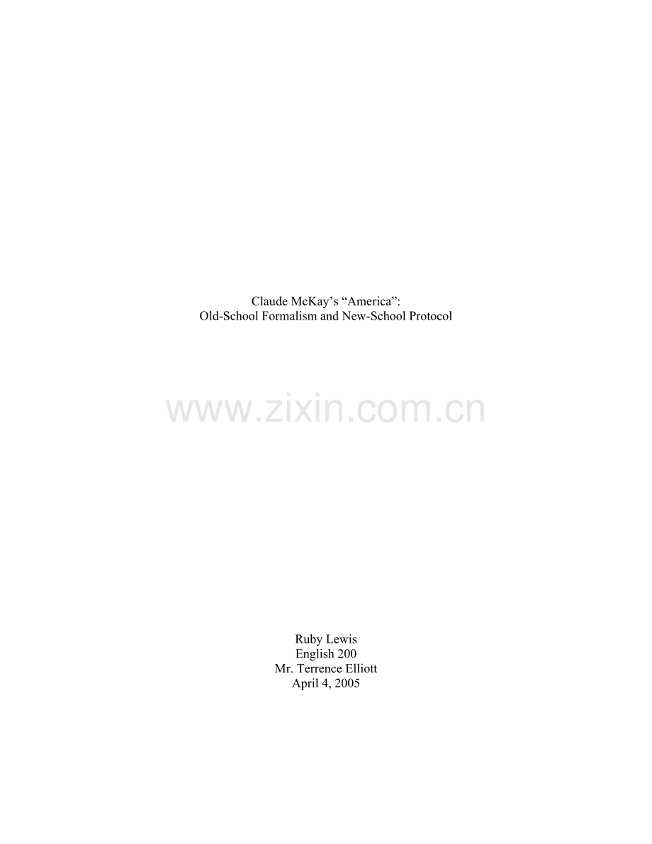 ClaudeMcKaysAmerica.doc_第1页