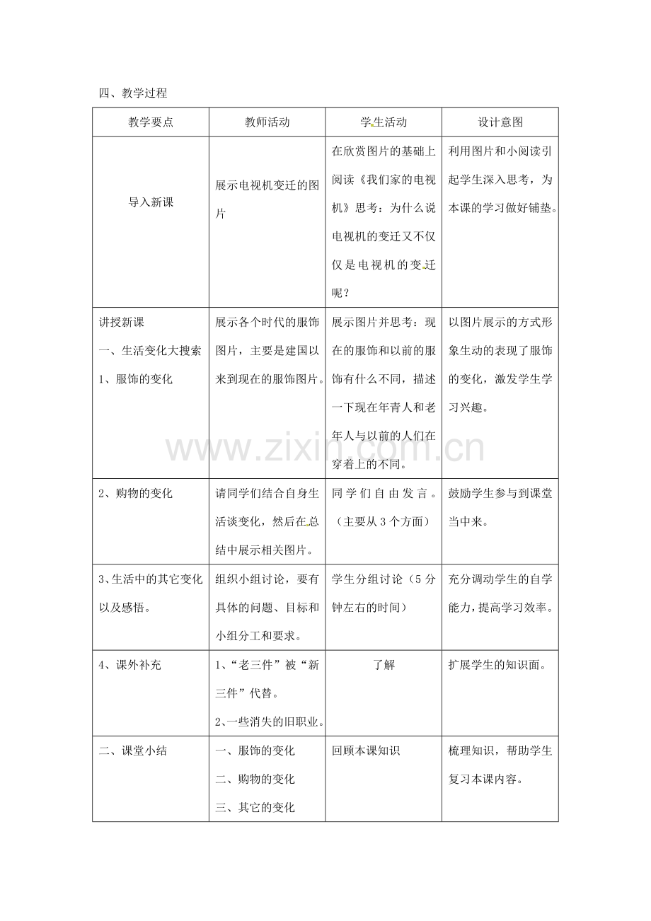 安徽省亳州市风华中学七年级政治《电视机的变迁》教学设计 人民版.doc_第2页