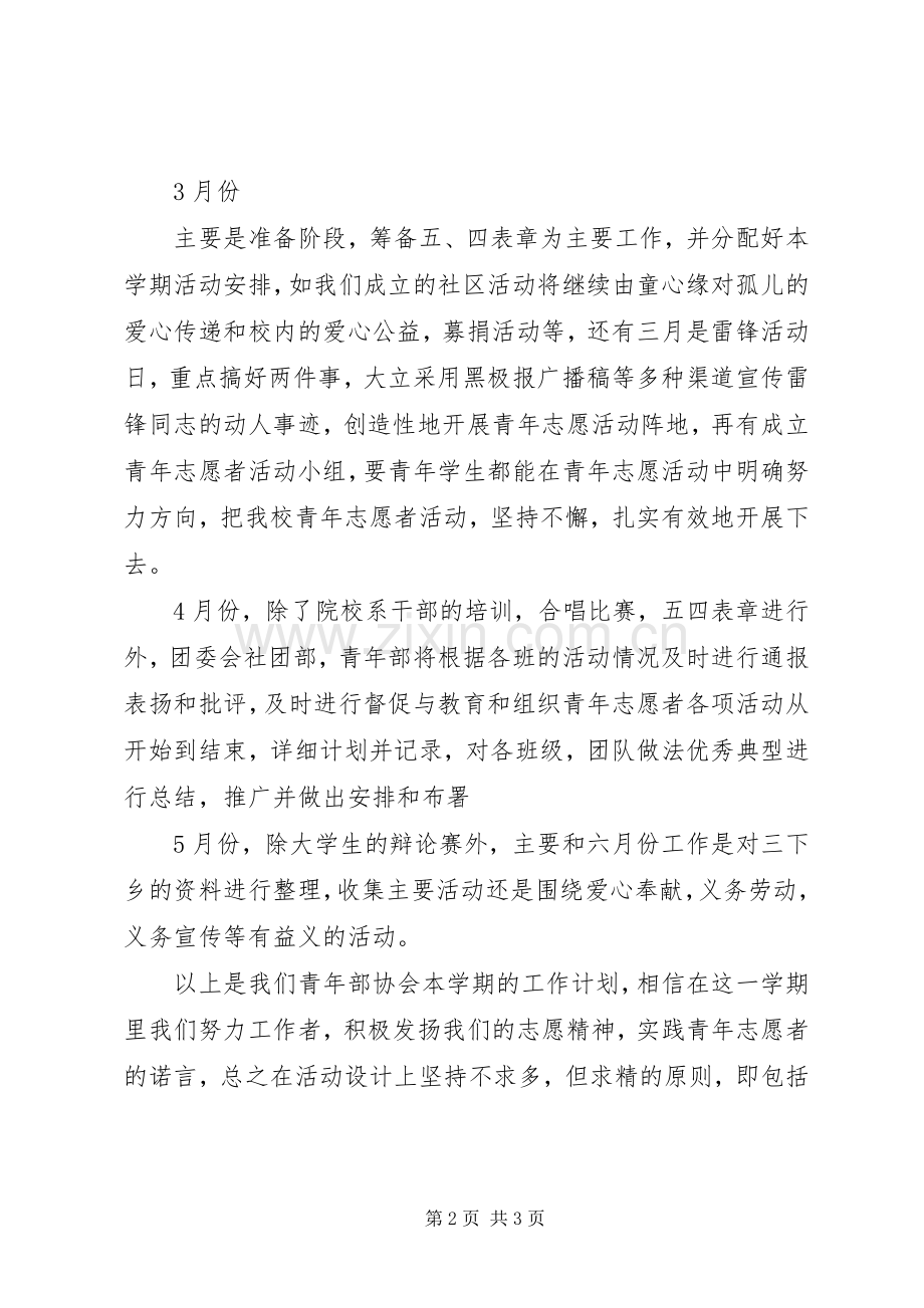 XX年青年志愿者工作计划.docx_第2页