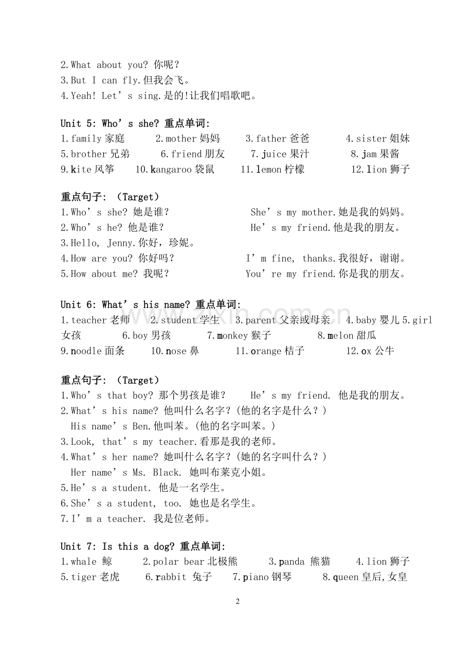 开心学英语第一册至第八册重点单词.doc_第2页