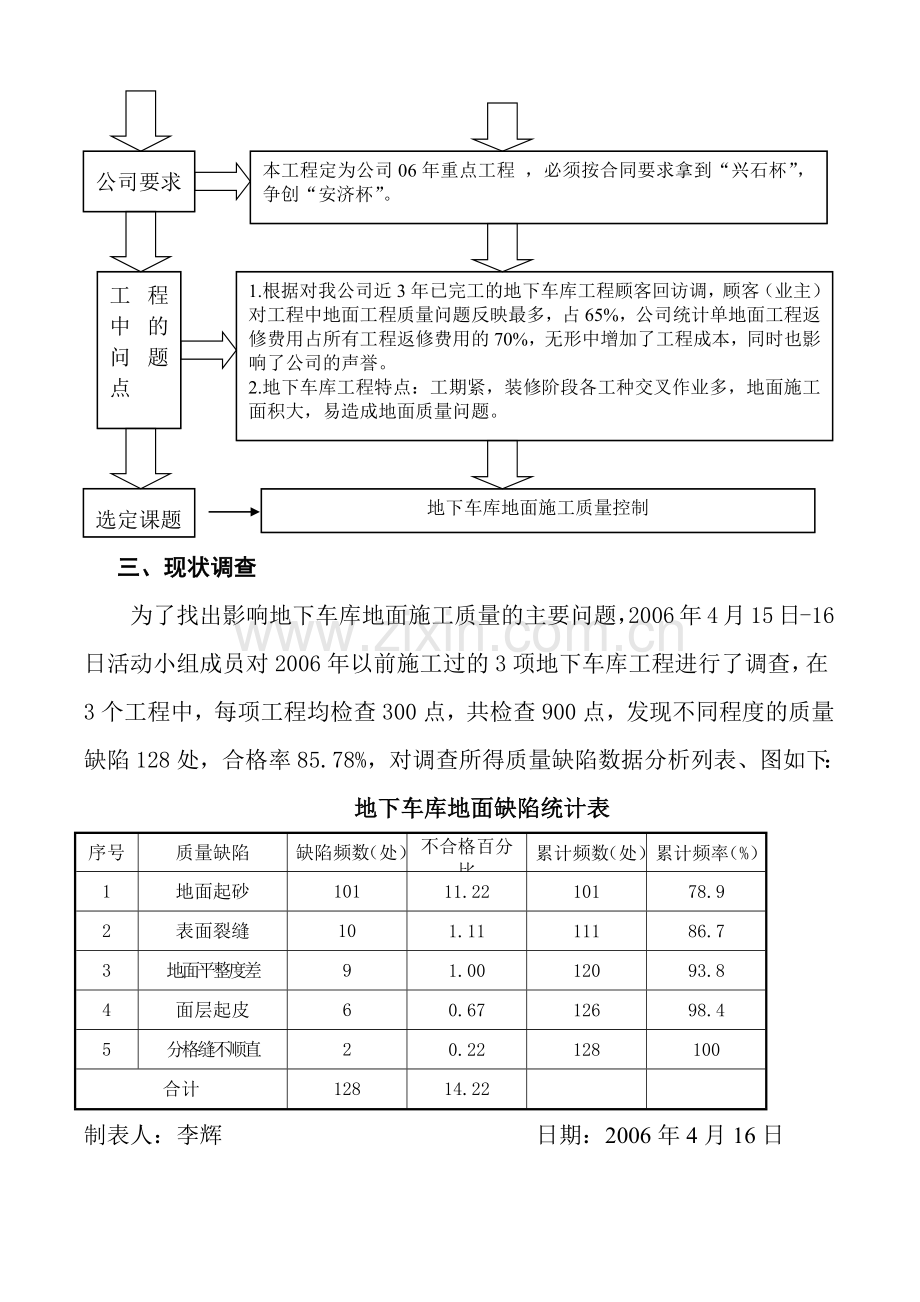QC课题-地下车库地面施工质量控制.docx_第2页