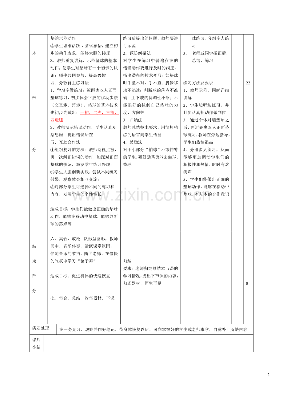 排球--正面双手垫球1.doc_第2页