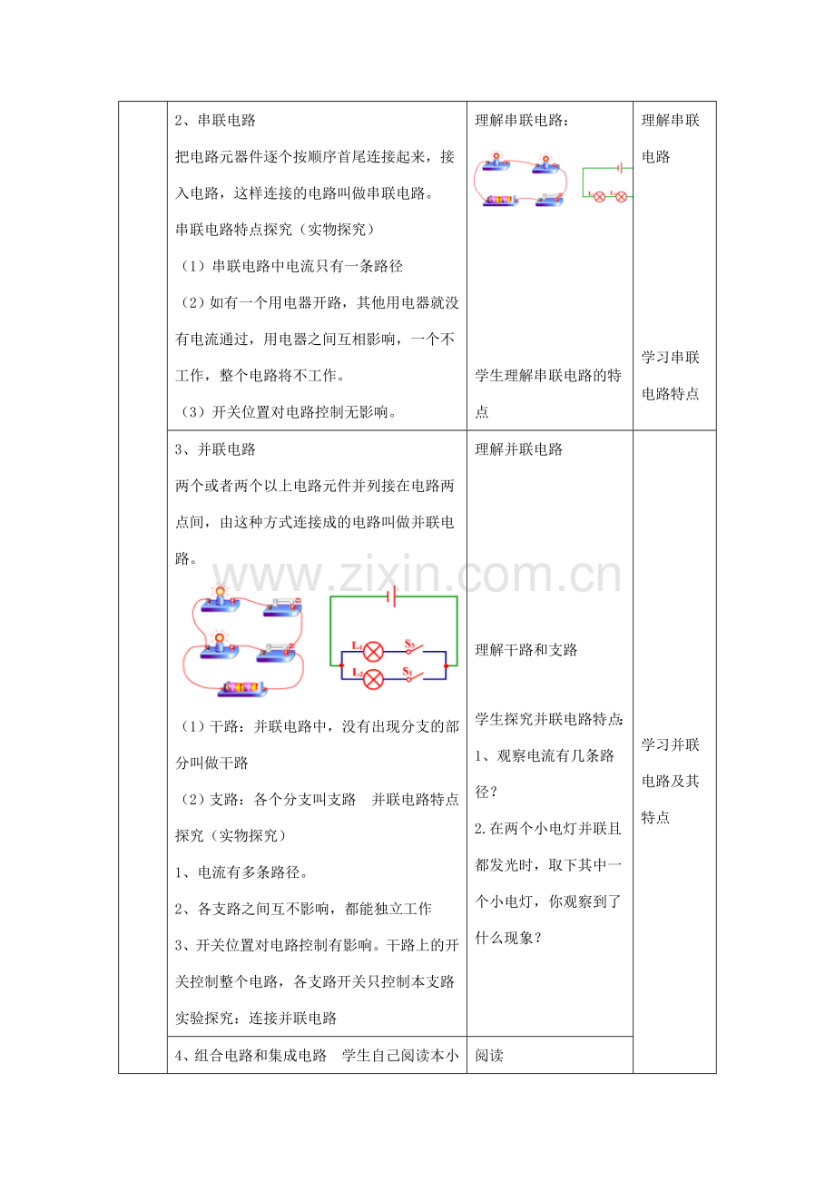 九年级物理上册 第三章 3 电路的连接教案 （新版）教科版-（新版）教科版初中九年级上册物理教案.doc_第2页