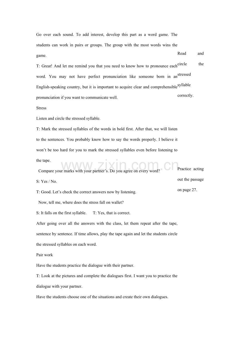 七年级英语下：Unit 4 Review lesson 1教案教科版.doc_第2页