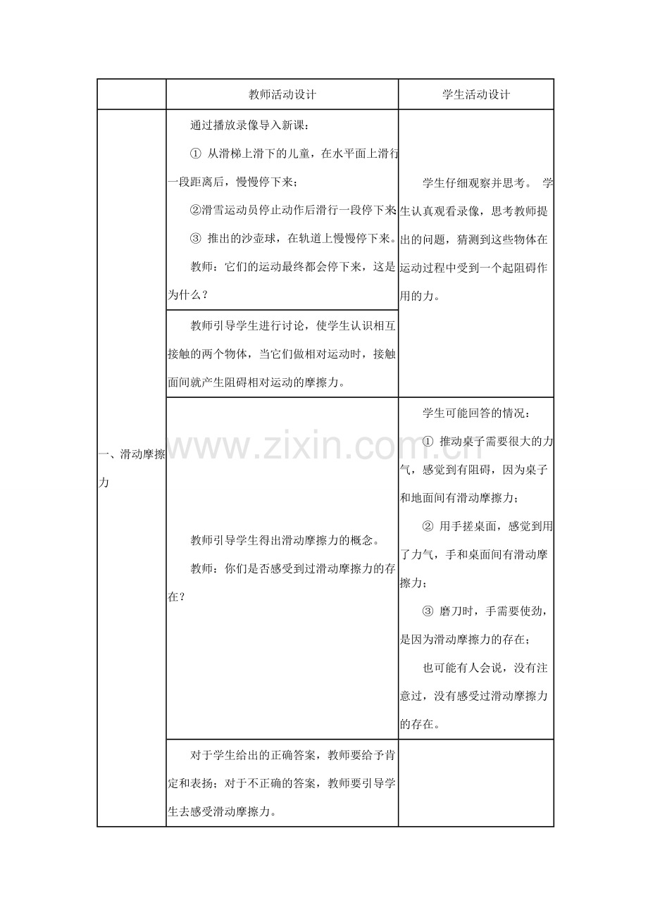 八年级物理下册 7.5 摩擦力教案 教科版-教科版初中八年级下册物理教案.doc_第2页