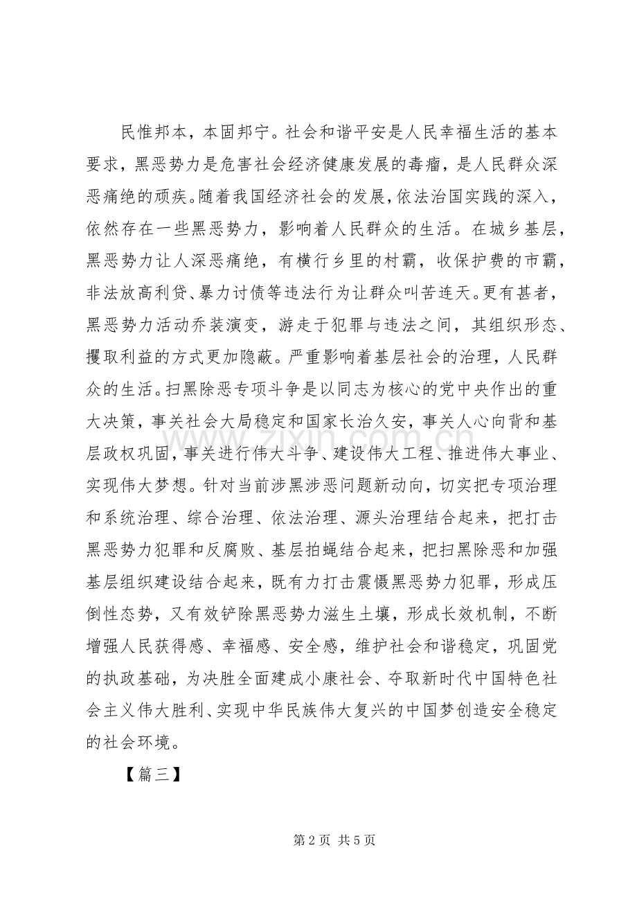 政府系统扫黑除恶工作会议上的讲话发言四篇.docx_第2页