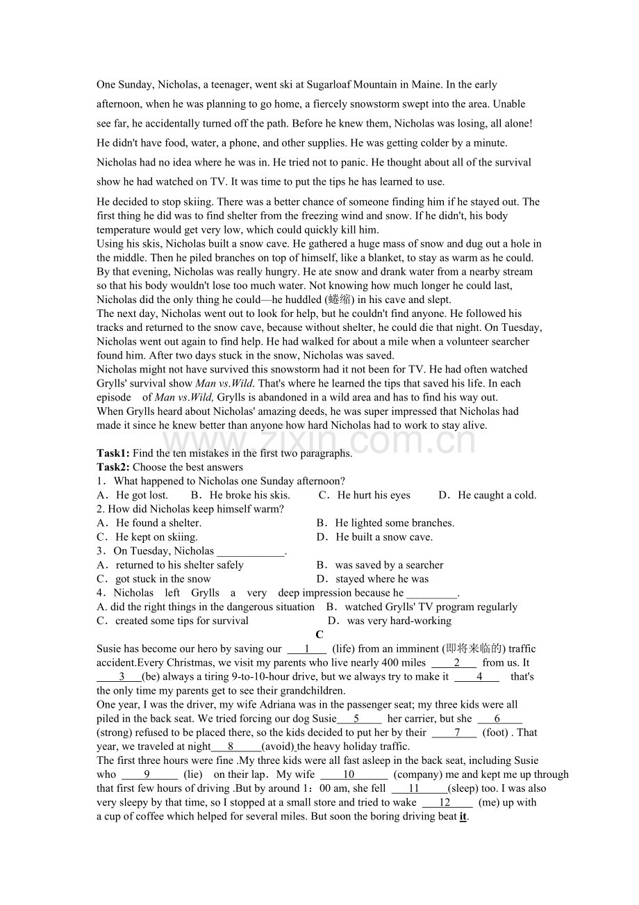 一轮复习阅读材料unit16stories.doc_第2页