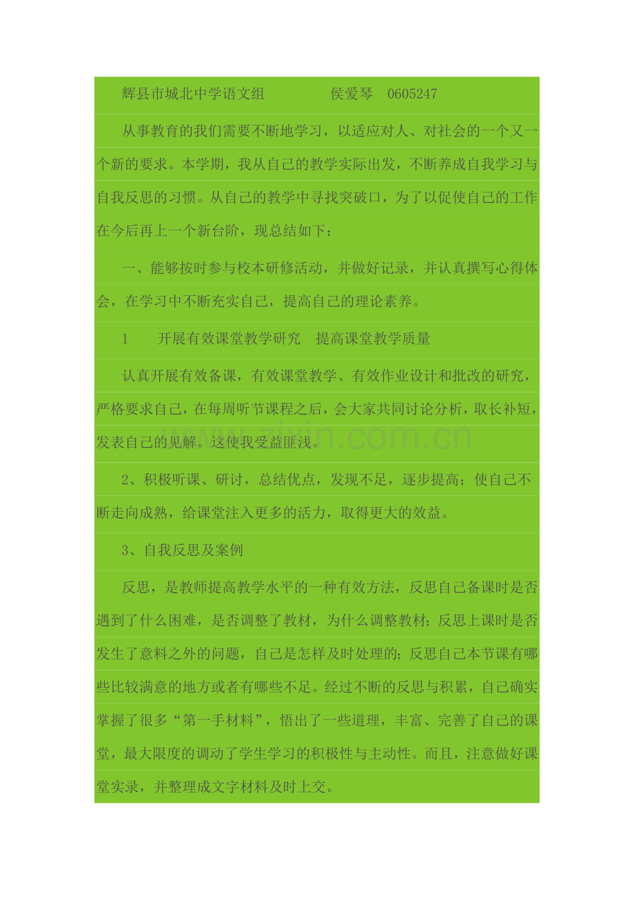 辉县市城北中学语文组侯爱琴0605247.doc_第1页