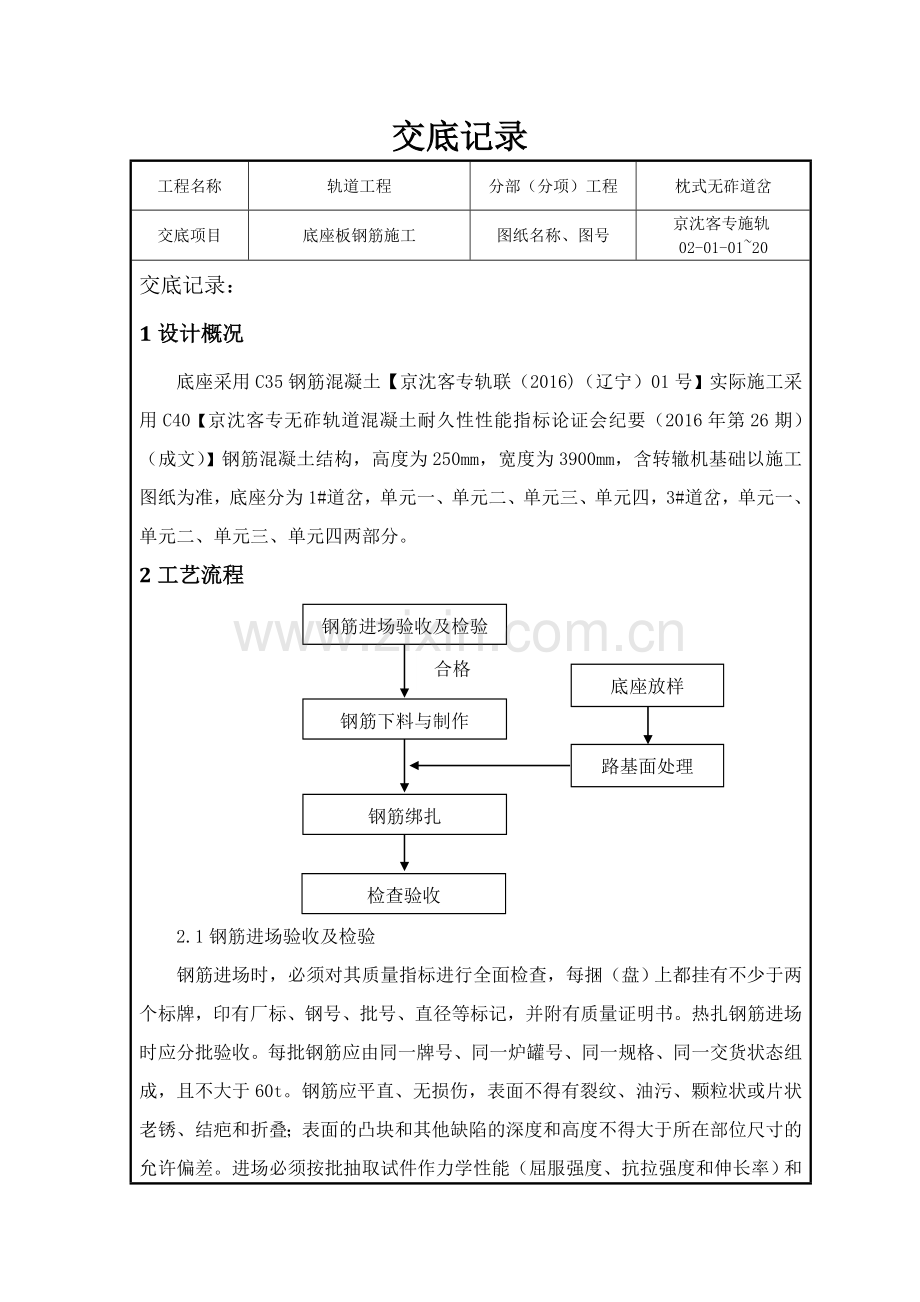 路基底座板钢筋技术交底.doc_第2页
