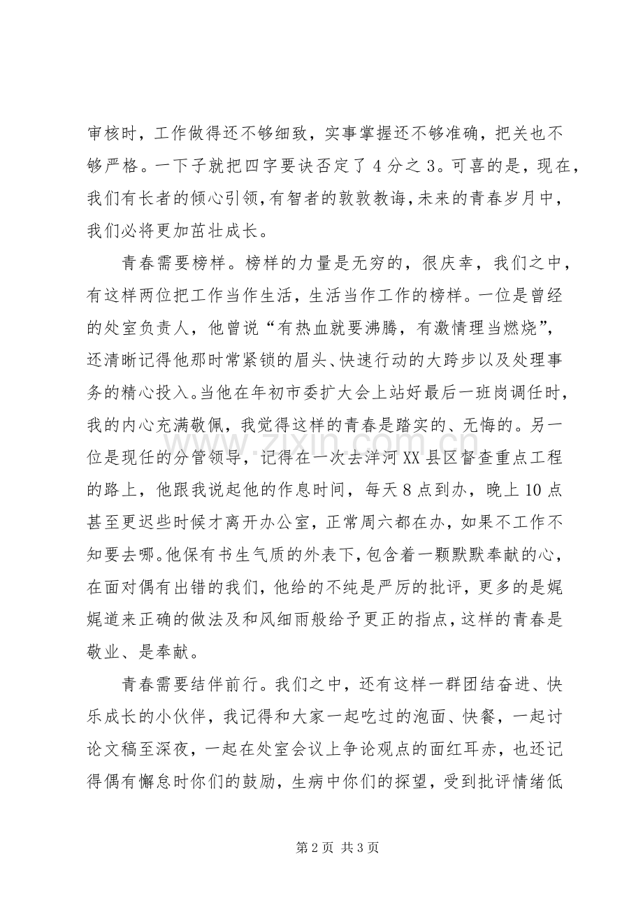 让青春在督查中闪光演讲稿.docx_第2页