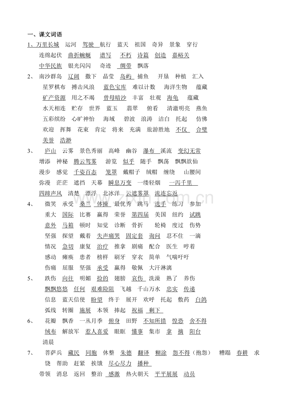 苏教版语文第6册1--8单元基础知识.doc_第1页