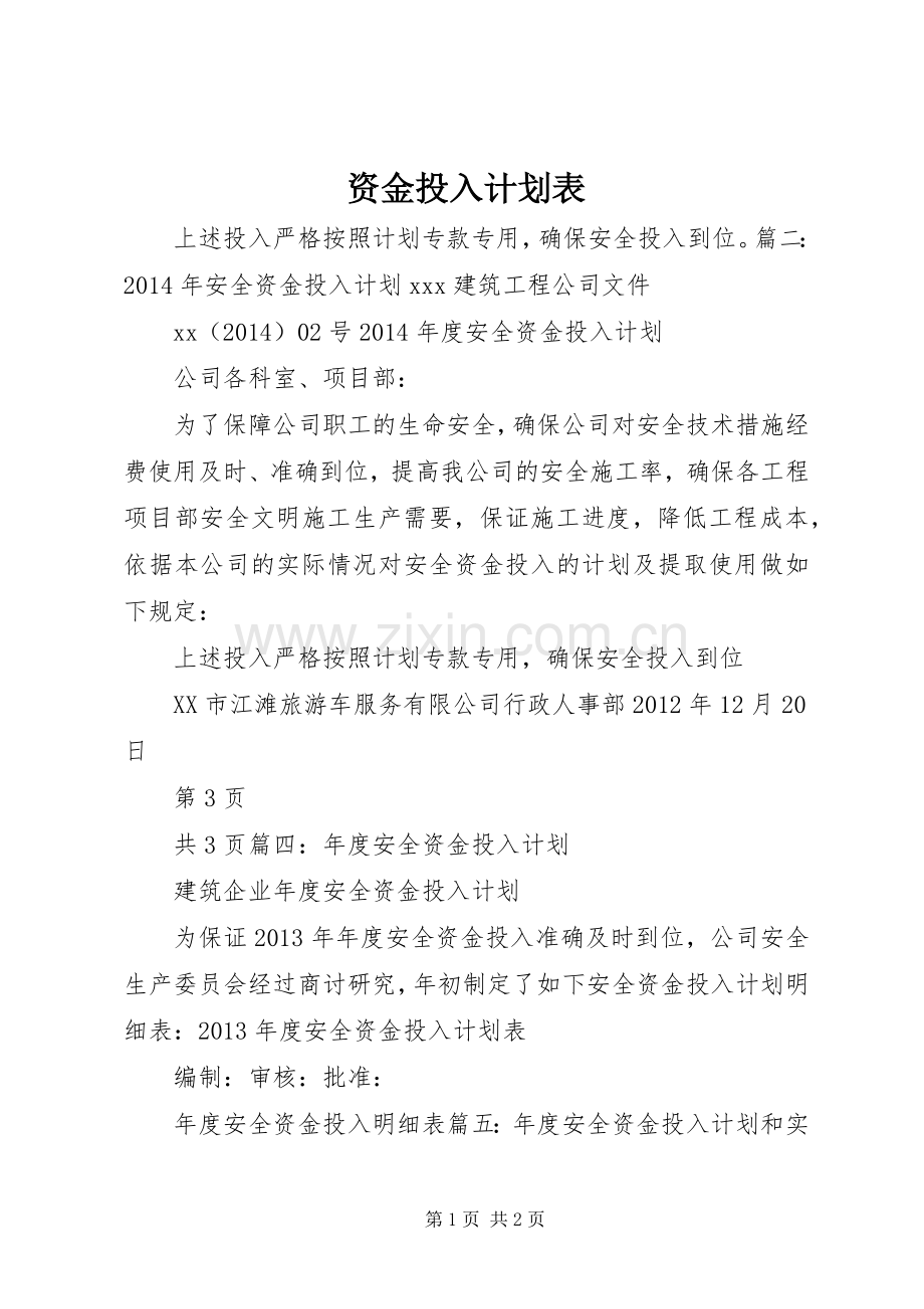 资金投入计划表.docx_第1页