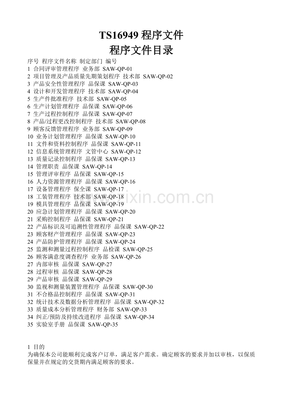 TS16949程序文件--独有.docx_第1页