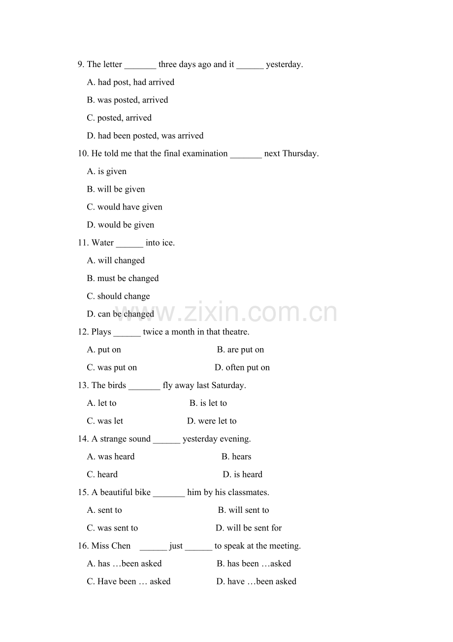 九年级Unit+7被动语态专项练习和单元练习.doc_第2页