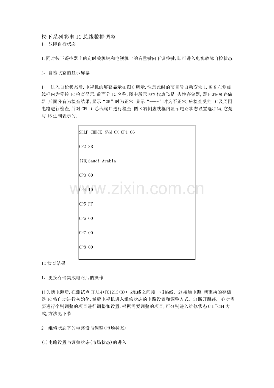 松下系列彩电IC总线数据调整.doc_第1页