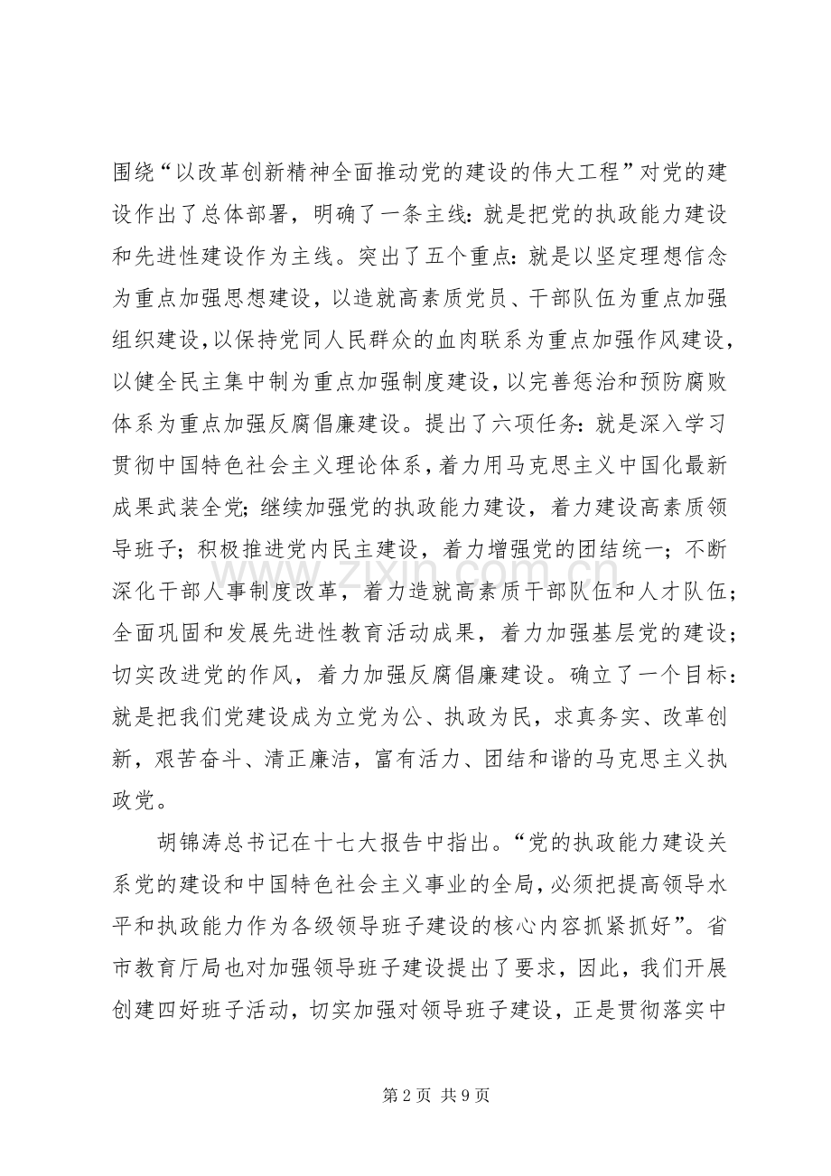 学院党委副书记在创建“四强、四优”活动动员会上的讲话发言.docx_第2页